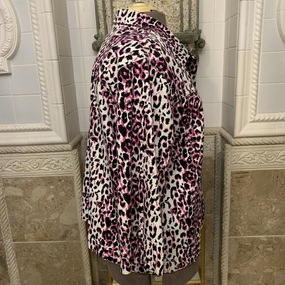 Mirror Image. Size 2X. Cotton Blend Button Up 3/4 Sleeve Jacket. Yoke. B57 - Picture 3 of 4